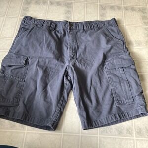 Carhartt Cargo Shorts Mens 44 Blue Rugged Flex Rigby Dungaree Work BS3542-M
